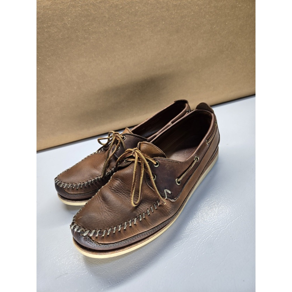Rancourt & Co. x J.L Powell Boat Shoes Mens 11.5D Leather Loafers Brown
